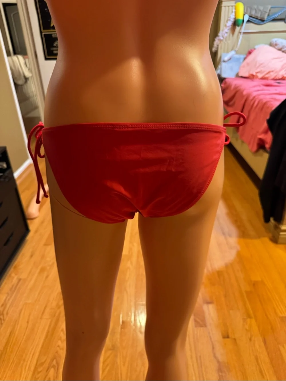 No Boundaries Red Tie-Side Swim Bottom